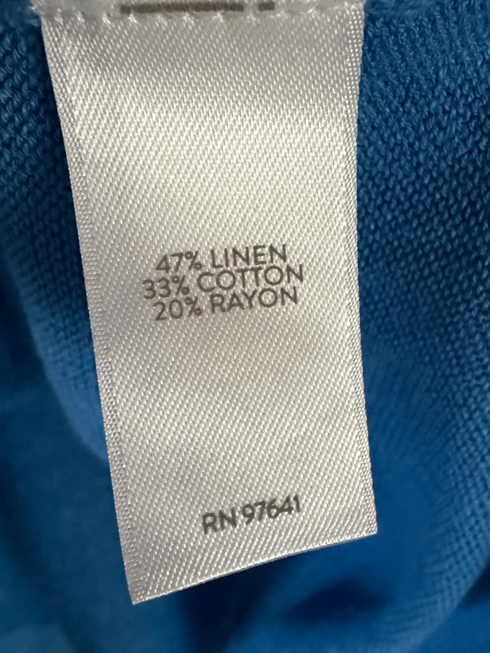 J. Jill Blue Long Sleeve Knit Crewneck Top linen petite XL - Picture 8 of 10